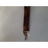 Armband leer van bruin slangenleer met magnetische rosekleurige sluiting 22cm